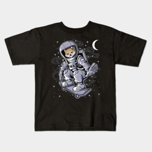 Astronaut Skate Dogelon Mars ELON Coin To The Moon Crypto Token Cryptocurrency Blockchain Wallet Birthday Gift For Men Women Kids Kids T-Shirt